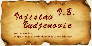 Vojislav Buđenović vizit kartica